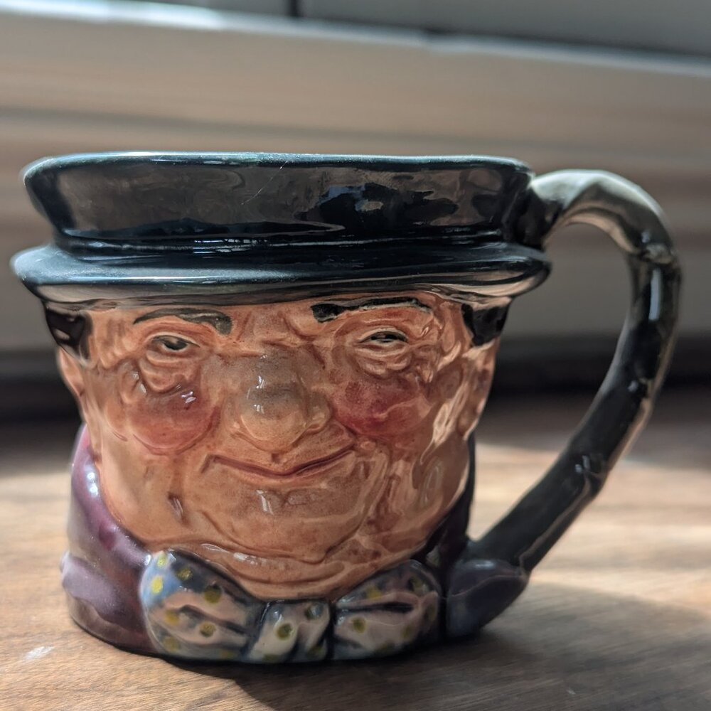 Royal Doulton Vintage 3" porcelain Toby Character Jug - Tony Weller